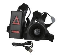 Juqrelith LED Chest Run Light, USB Rechargeable, Waterproof Night Running Lights for Outdoor Running and Camping - Three Lighting Modes, Durable ABS Plastic, Safety Warning Light