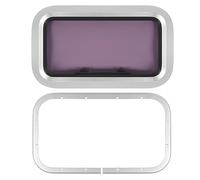 Juqrelith Marine Portlight Window Rectangle Skylight Ventilation Hatch 347x251mm Internal Opening - Heavy Duty Aluminum Alloy, Double Locking Clasps, Perfect for Yacht and RV