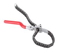 Juqrelith Oil Filter Chain Wrench Spanner, 13.8in Long Handle, Fits 60-160mm Filters - Ergonomic Cranked Swivel Design, Durable Steel, Auto Repair Tool