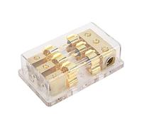 Juqrelith Power Distribution Block Fuse Holder, 1x0GA In 3x4GA Out, 60A for Car Trucks Ships - Circuit Protection, Fireproof Material, Durable and Safe Electrical Use