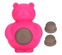 Juqrelith Silicone Bear Dog Chew Toy with Beef Flavor, Bite Resistant, Teeth Cleaning, 7x6x9cm - Interactive Care, Soft Safe Material, Ideal for Chewing Pets (Red)