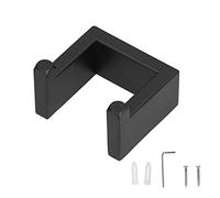 Juqrelith Towel Hook Stainless Steel Wall Mounted, Black Matte Finish, 6.5x6x3cm - Space Saving, Minimalist Design, Durable Storage for Bathroom and Kitchen