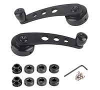 Juqrelith Universal Window Winder Cranks, Aluminum Alloy Car Riser Handle, Blue - Durable Metal Construction, Easy Installation, Compatible with Manual Window Cranks (Black)