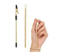 Juqumty Bracelet Helper Tool Hook 2Pcs Non-Slip Rubber Tips Fastener Helper for Jewelry Wearing Bracelets, Watches, Necklaces Easy to Put on Yourself - Gold