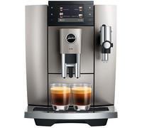 JURA E8 Smart Bean to Cup Coffee Machine - Midnight Silver, Silver/Grey
