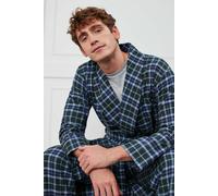 'Jura' Tartan Brushed Cotton Dressing Gown British Boxers Dark Green L