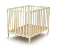 JURABABY - FARA Rectangular Wooden playpen 100 x 70 cm - Pearl White