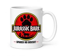 Jurassic Bark Mug - Spared No Biscuit Funny Dog Lover Coffee Mug, Novelty Dog Owner Gift, 11oz Ceramic Tea Cup