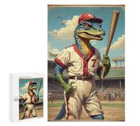 Jurassic Baseball Star 7 Decorative Jigsaw for Grown-Ups, 1000 PCS - Seasonal Gift, for Relaxing Solo Or Group Play
