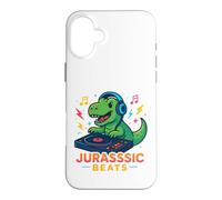Jurassic Beats T-Rex DJ - Roaring Dinosaur Music Mixer Case for iPhone 16 Plus
