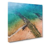 Jurassic Coast In Dorset Canvas Print | Gallery Wrapped 30mm Frame Wall Art | 20x20 inches | Ready to Hang | Modern Seascape Picture | Living Room Bedroom Lounge Office