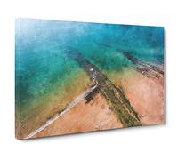 Jurassic Coast In Dorset Canvas Print | Gallery Wrapped 30mm Frame Wall Art | 30x20 inches | Ready to Hang | Modern Seascape Picture | Living Room Bedroom Lounge Office