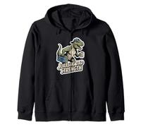 Jurassic Dad Strength Dinosaur Power Father's day Zip Hoodie