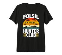 Jurassic Dino Paleontology Folsil Hunter Club Premium T-Shirt