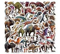 Jurassic Dinosaur Stickers for Kids, 50 pcs Animal Stickers for Children as Party Bag Fillers, Small Gifts, Personal Things Decorations