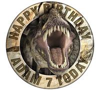 Jurassic Dinosaur T-Rex - Any Size (4in - 7.5in) Personalised Edible Cake Topper on Premium Icing