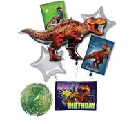 Jurassic Dinosaur World Birthday Party Supplies T-Rex Foil Balloon Bouquet Decorations
