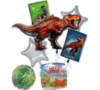 Jurassic Dinosaur World Happy Birthday Party Supplies Foil Balloon Bouquet Decorations