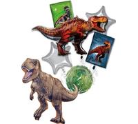 Jurassic Dinosaur World T-Rex Birthday Party Supplies Foil Balloon Bouquet Decorations