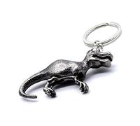 Jurassic dinosaurs Keychain - 1 Set Dinosaur Key Chain for Dinosaur Lovers Bag Charm Pendant Tyrannosaurus Rex Shaped Keyring for Men Boys, Black, Normal