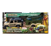 JURASSIC ERA DINO RESCUE JEEP & TRAILER - TY0301 T REX TRUCK TOYS