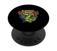 Jurassic Jams Dinosaur Music Singer Prehistoric Dino Karaoke PopSockets Adhesive PopGrip