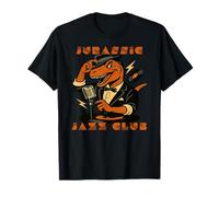 Jurassic Jazz Club Tee - Funny T-Rex Crooner Vinyl 50s T-Shirt