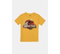 Jurassic Park Boy's Collage Boys T-Shirt in Yellow | Size: 7-8 Years Jurassic Park Yellow 7-8 Years