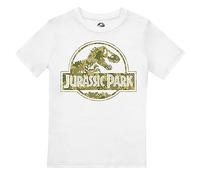 Jurassic Park Boy's Dino Camo T Shirt, White, 7-8 Years