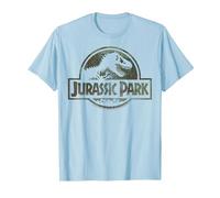Jurassic Park Camo Fossil Logo T-Shirt, Men, Baby Blue, Medium