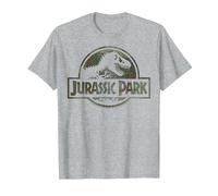 Jurassic Park Camo Fossil Logo T-Shirt, Men, Heather Grey, Medium