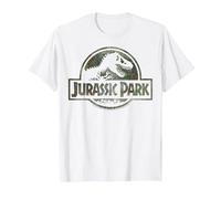 Jurassic Park Camo Fossil Logo T-Shirt, Men, White, Large
