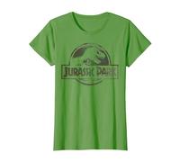 Jurassic Park Camo Fossil Logo T-Shirt, Women, Grass Green, Small