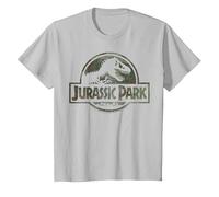 Jurassic Park Camo Fossil Logo T-Shirt, Youth, Silver Grey, 2T