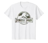 Jurassic Park Camo Fossil Logo T-Shirt, Youth, White, 3T