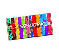 Jurassic park Chocolate Bar Wrapper Novelty Gift present for Wedding Marriage New year Christmas Xmas Birthday (#1381) (without chocolate bar)