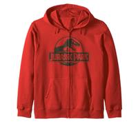 Jurassic Park Classic Logo Black T-Rex Zip Hoodie