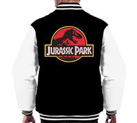 Jurassic Park Classic Logo Men's Varsity Jacket Black/White