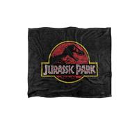 Jurassic Park Classic Logo Silky Touch Super Soft Throw Blanket 152 X 127 cm in White Jurassic Park White 152 X 127 cm
