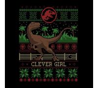 Jurassic Park Clever Girl Men's Christmas T-Shirt - Black - L