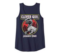 Jurassic Park Clever Girl Raptor Roar Circle Logo Tank Top