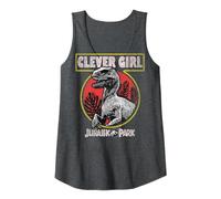 Jurassic Park Clever Girl Raptor Roar Circle Logo Tank Top