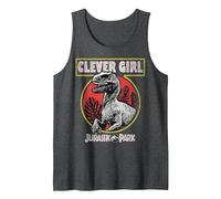 Jurassic Park Clever Girl Raptor Roar Circle Logo Tank Top