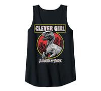 Jurassic Park Clever Girl Raptor Roar Circle Logo Tank Top