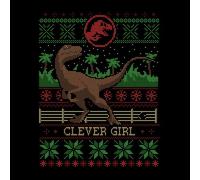 Jurassic Park Clever Girl Women's Christmas T-Shirt - Black - XXL
