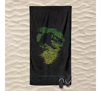 Jurassic Park Dino From Text Beach Towel