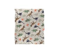 Jurassic Park Dinos Silky Touch Super Soft Throw Blanket 152x127cm Universal White One Size