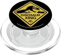 Jurassic Park Dinosaur Crossing Yellow Sign PopSockets PopGrip for MagSafe