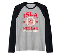Jurassic Park Family Trip Isla Nublar 2028 Raglan Baseball Tee
