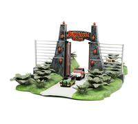 Jurassic Park Gate Diorama Nano Scene w/ 1.65 Inch Die-Cast Cars